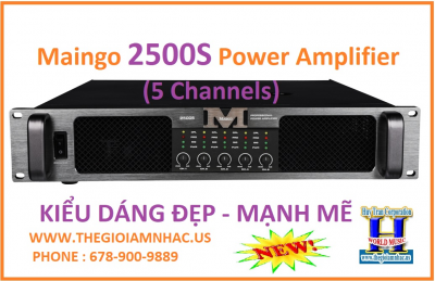 +    NEW- Maingo 2500S Power Amplifier (5 Channels)